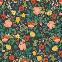 Cotton+Steel Camont - Poppy Fields - Black Cotton+Steel Camont - Poppy Fields - Black
