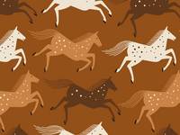 Cotton+Steel Wild & Free - Wild Horses -Delightful Golden Canvas Cotton+Steel Wild & Free - Wild Horses -Delightful Golden Canvas
