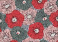 Scrunchie flower gray red Scrunchie flower gray red