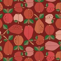 Cotton+Steel Under the Apple Tree - Orchard - Vermilion Canvas
