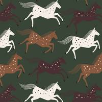 Cotton+Steel Wild & Free - Wild Horses - Green Fields Canvas