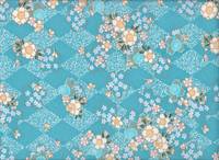 Sakura hellblau PE Chirimen Yuzen Sakura hellblau PE Chirimen Yuzen