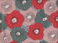 Scrunchie flower gray red
