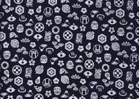 Japanese Crest Design navy silver Japanese Crest Design navy silver