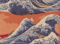 Hokusai The Great Wave orange Hokusai The Great Wave orange