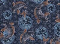 Koi & Asanoha blau Koi & Asanoha blau