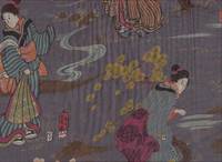 Japanese Ukiyo-e blue-gray Japanese Ukiyo-e blue-gray