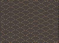 Seigaiha dunkelblau gold Seigaiha dunkelblau gold