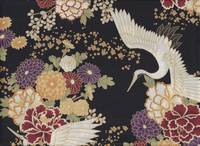 Hyakka Ryoran - Flying cranes black Hyakka Ryoran - Flying cranes black