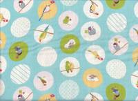 Vögel hellblau double gauze Vögel hellblau double gauze