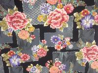 Patch Chrysanthemen schwarz Patch Chrysanthemen schwarz