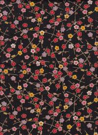 Ume klein schwarz Chirimen Ume klein schwarz Chirimen