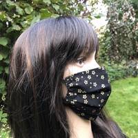 Gesichtsmaske Sakura Schwarz Gold Gesichtsmaske Sakura Schwarz Gold