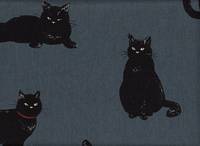 Katzen groß jeansblau Katzen groß jeansblau