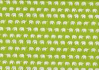 Elefanten klein weiß auf grün