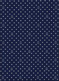 Punkte und Papagei blau Doubleface Punkte und Papagei blau Doubleface