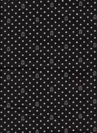 Punkte und Papagei schwarz Doubleface Punkte und Papagei schwarz Doubleface