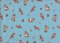 Wachstuch Herr & Frau Hase hellblau Wachstuch Herr & Frau Hase hellblau