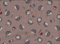 Igel & Pilze hellbraun Igel & Pilze hellbraun