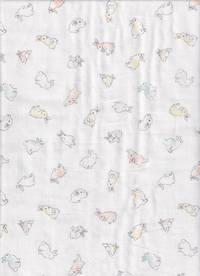 Hasen weiß double gauze Hasen weiß double gauze