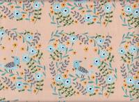 Blumen Vogel beige Blumen Vogel beige