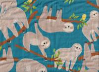 Faultiere blau double gauze Faultiere blau double gauze