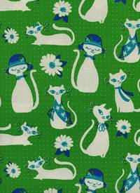 Cotton+Steel Fancy Cats Green Cotton+Steel Fancy Cats Green