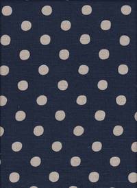 Punkte blau Leinen Punkte blau Leinen