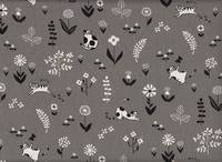 Wachstuch Katze auf der Wiese grau Wachstuch Katze auf der Wiese grau