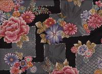 Patch Chrysanthemen schwarz Patch Chrysanthemen schwarz