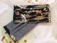 Gesichtsmaske Koi Welle Schwarz Gold Gesichtsmaske Koi Welle Schwarz Gold