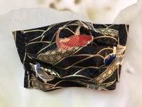 Gesichtsmaske Koi Welle Schwarz Gold Gesichtsmaske Koi Welle Schwarz Gold