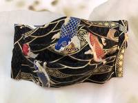 Gesichtsmaske Koi Welle Schwarz Gold Gesichtsmaske Koi Welle Schwarz Gold