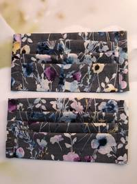 Gesichtsmaske Blumen Watercolor Grau Gesichtsmaske Blumen Watercolor Grau