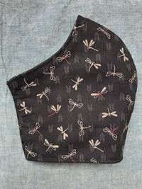 Gesichtsmaske Rund Libelle - Regen schwarz Gesichtsmaske Rund Libelle - Regen schwarz