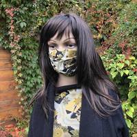 Gesichtsmaske Kranich Chrysanthemen Gold Gesichtsmaske Kranich Chrysanthemen Gold