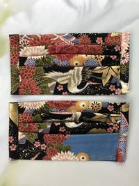 Gesichtsmaske Kranich Fuji schwarz Gesichtsmaske Kranich Fuji schwarz