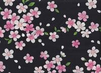 Sakura groß schwarz Chirimen Sakura groß schwarz Chirimen