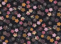 Hana sakura schwarz Chirimen Hana sakura schwarz Chirimen