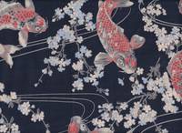 Koi & Sakura dunkelblau Koi & Sakura dunkelblau