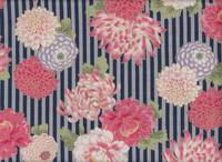 Peony Stripes navy Peony Stripes navy