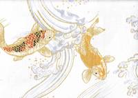 Koi & Wellen weiß Koi & Wellen weiß