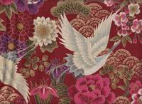 Kranich groß rot gold Kranich groß rot gold