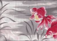 Goldfisch groß grau double gauze Goldfisch groß grau double gauze