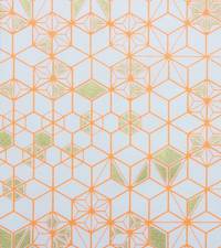 Asanoha neon orange gold Asanoha neon orange gold