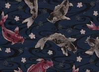 Koi & Sakura dunkelblau Koi & Sakura dunkelblau