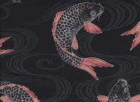 Koi & wellen schwarz Koi & wellen schwarz