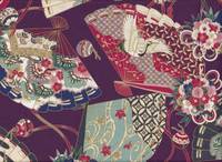 Kranich Fächer lila Kranich Fächer lila