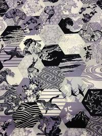 Hokusai: Edo Hexagon violet Hokusai: Edo Hexagon violet