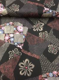 Blumen Patch schwarz Blumen Patch schwarz